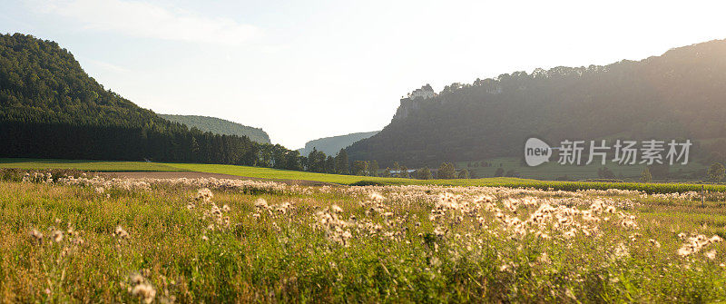 德国多瑙河上游自然谷全景。