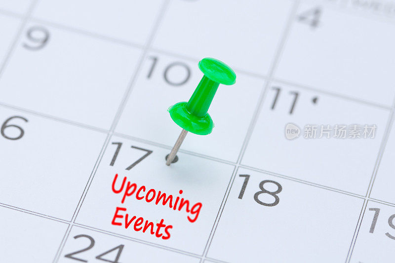 将即将发生的事件写在日历上，用绿色图钉提醒你和重要的约会。