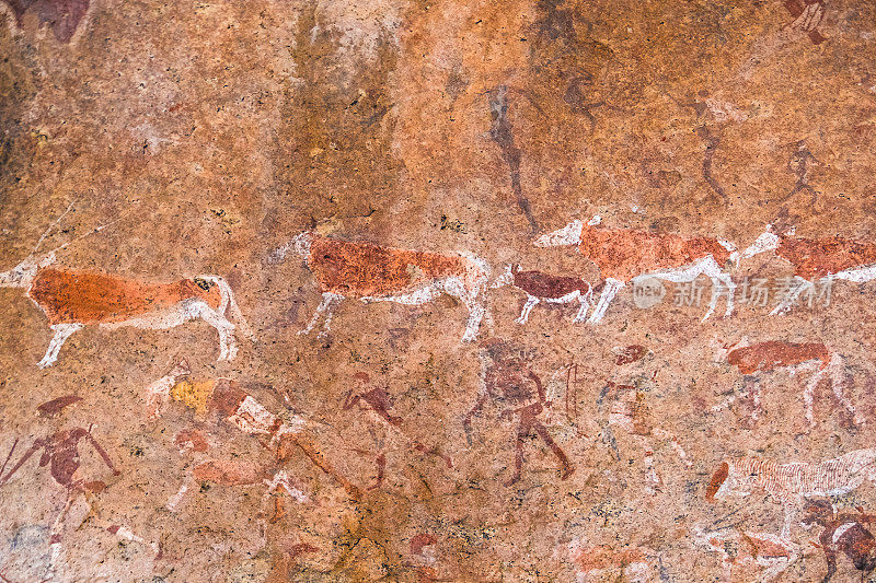 纳米比亚Brandberg山区的布须曼岩石画