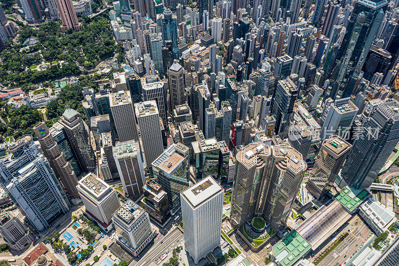 香港城市无人机视图