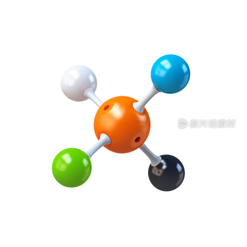 分子结构符号3D图标