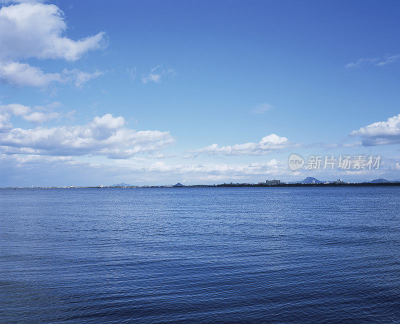 从滋贺县大津渚公园看Biwako湖