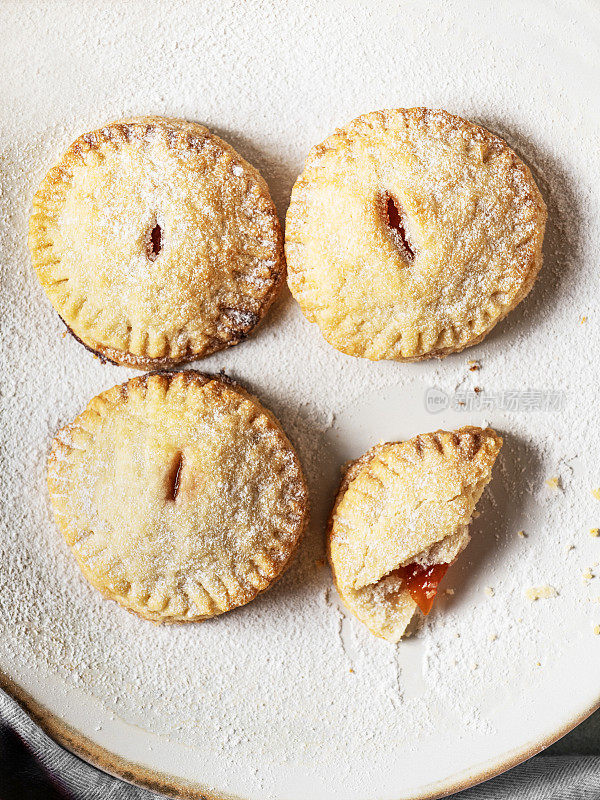 蜜桃派。Cookies.Shortbread。桃子饼干。派。小甜派