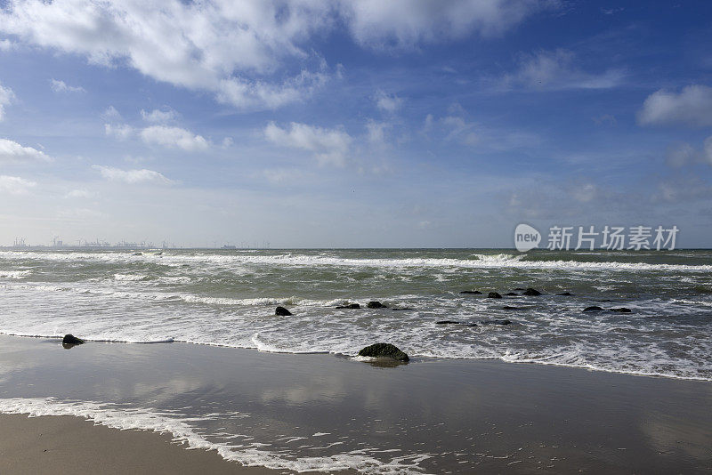 北海沿岸的海景