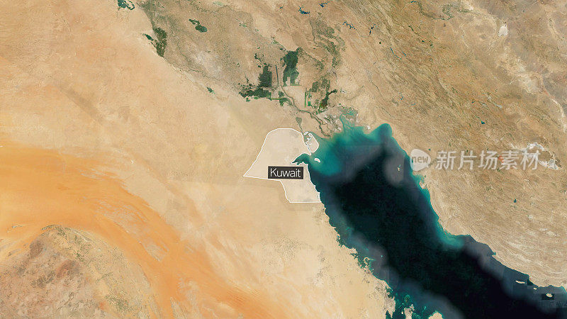 科威特-探索者:国家识别地图库存图像