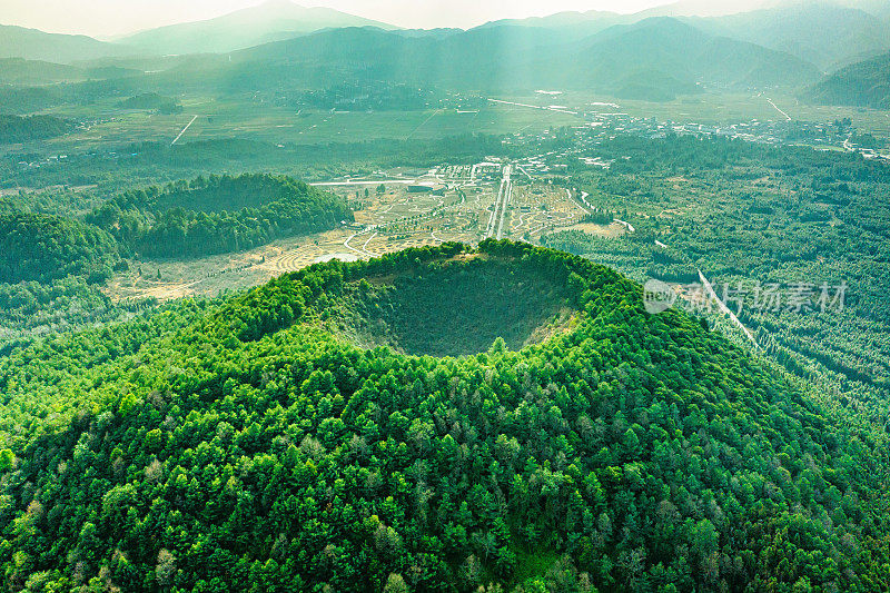 火山地质公园鸟瞰图