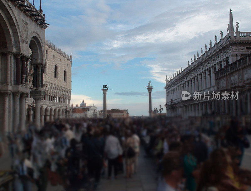欧洲意大利威尼斯著名的圣马可广场风景