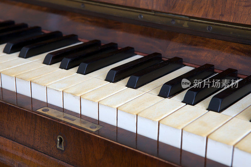 古董象牙钢琴键盘
