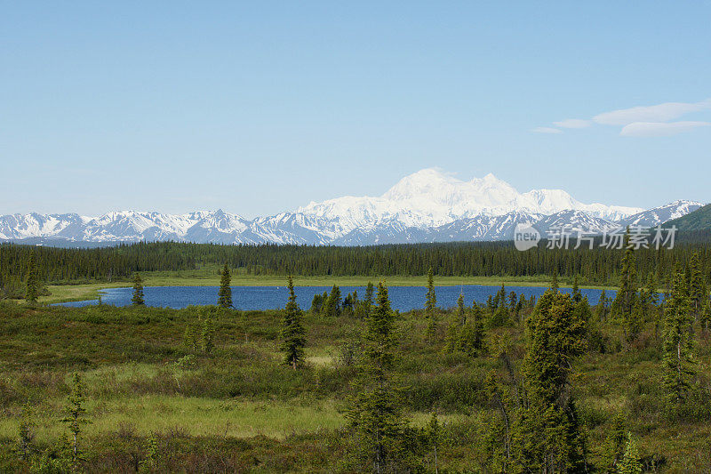 阿拉斯加的最高峰，麦金利山