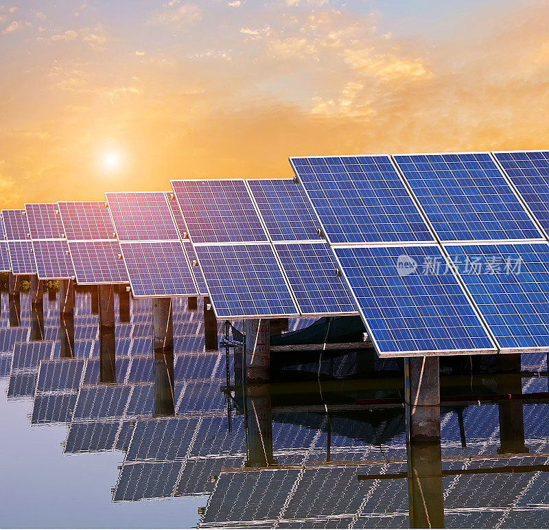 发电厂使用可再生的太阳能，光伏