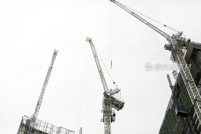 用塔吊建造摩天大楼，澳大利亚，复制空间