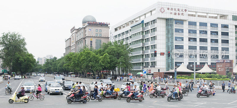 中国西安繁忙的街道