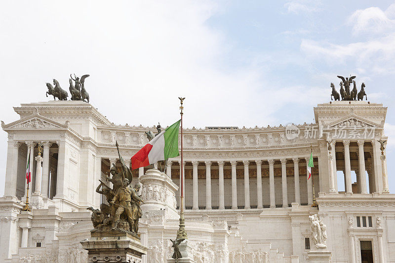 意大利罗马威尼斯广场上的维克多·伊曼纽尔二世纪念碑