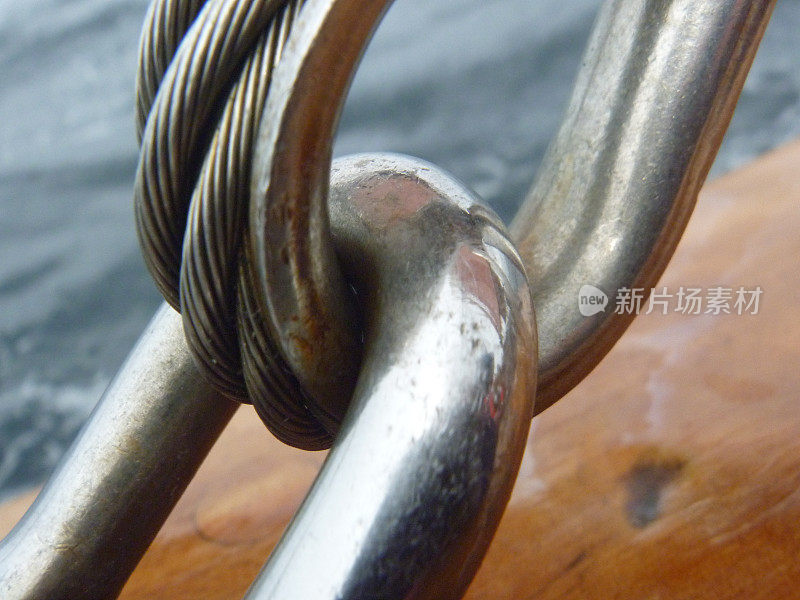 帆船上用不锈钢制的索具环