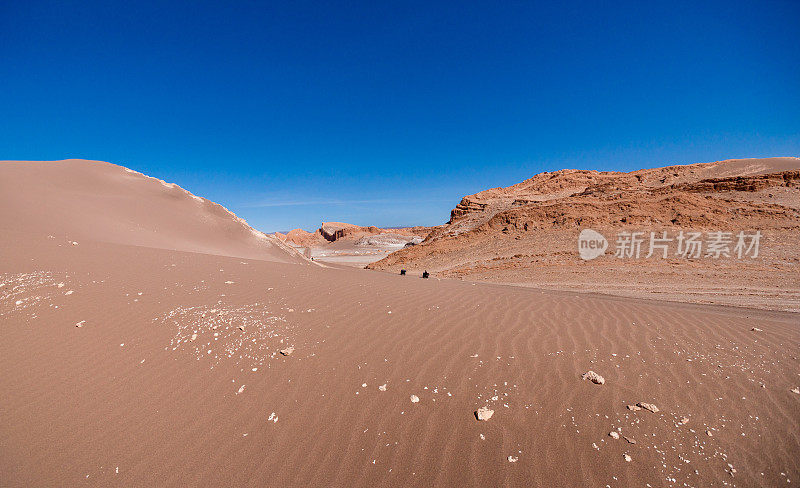 智利阿塔卡马沙漠，山谷里的沙丘