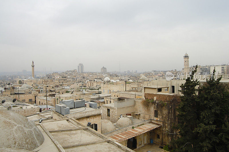 叙利亚阿勒颇市的屋顶