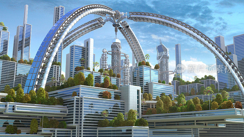 3D未来绿色城市