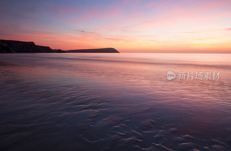 威尔士海岸夕阳
