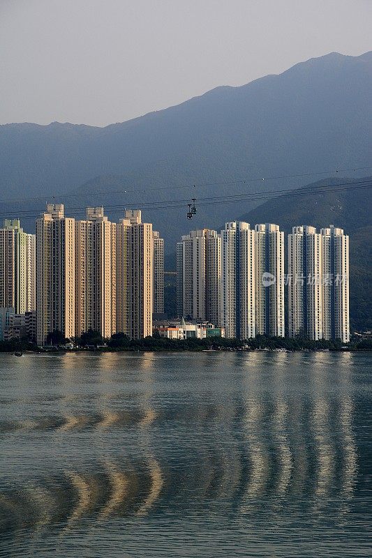 香港东涌湾的住宅楼宇