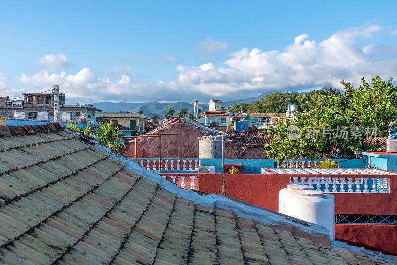 古巴特立尼达的屋顶
