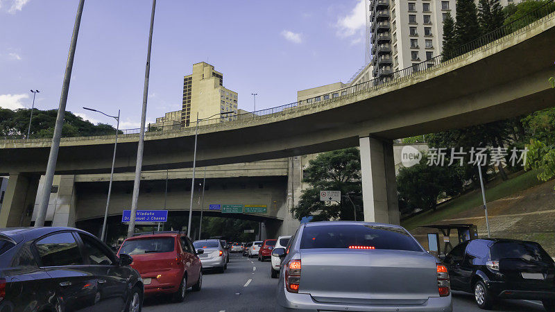 圣保罗市交通堵塞。