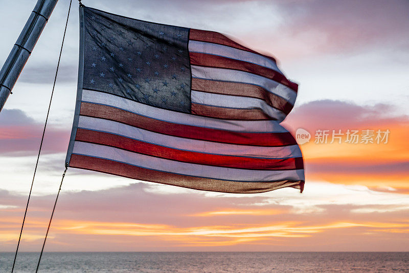 美国的星条旗。
