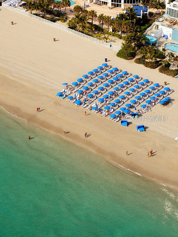 迈阿密南海滩鸟瞰图。