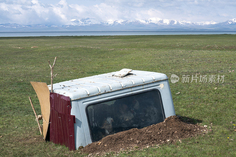 吉尔吉斯斯坦农村地区的一个帐篷