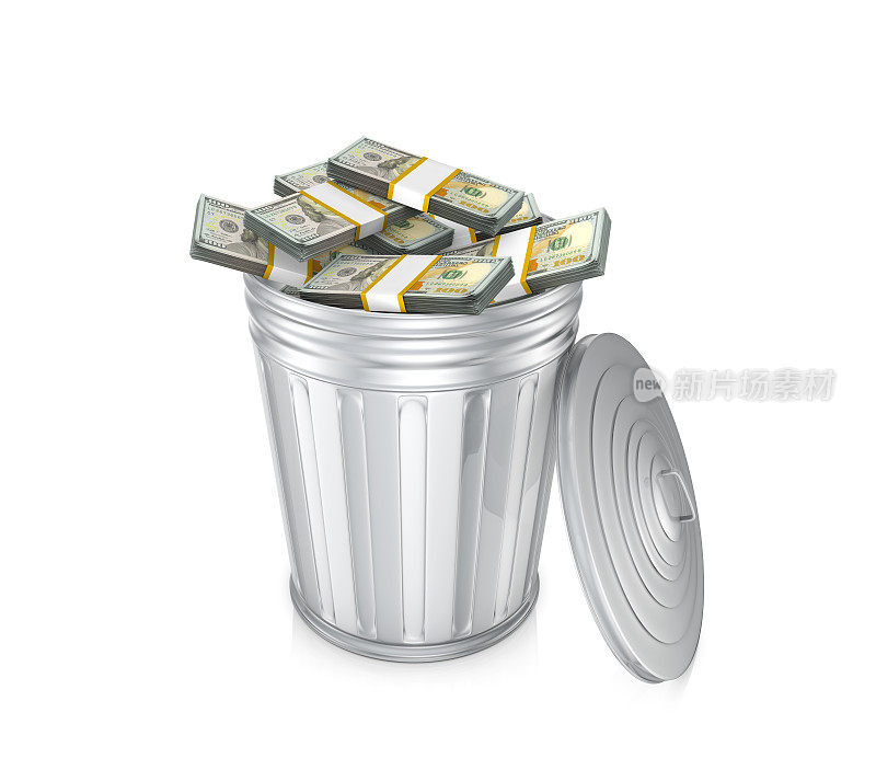美元钞票垃圾垃圾