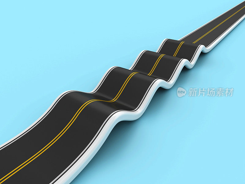 蜿蜒的3D道路