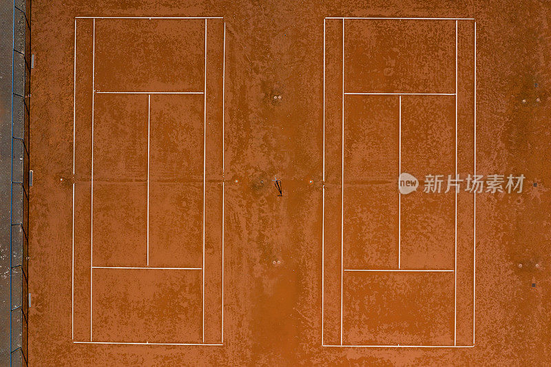 网球场，鸟瞰图