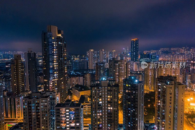 香港九龙城的夜晚