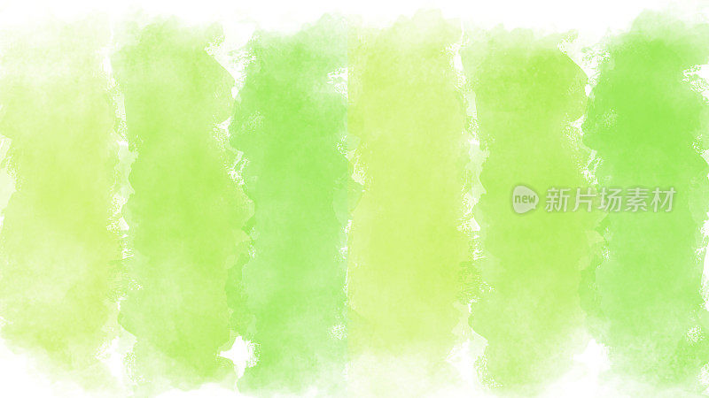 水彩笔触轻绿色与复制空间