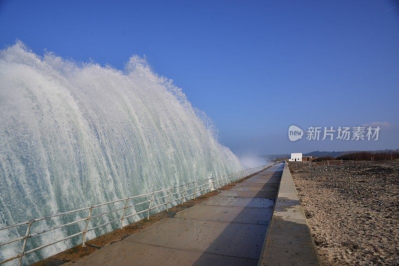 潮汐波，泽西岛，英国