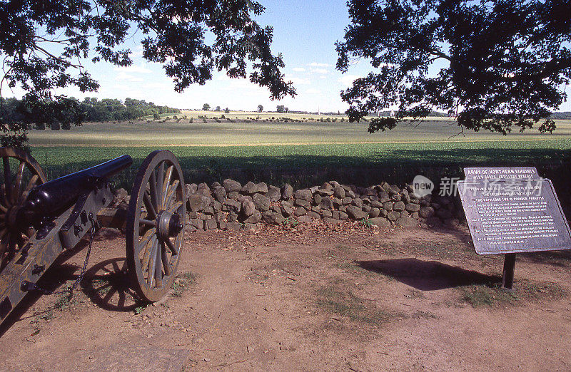 希尔的炮兵位置葛底斯堡国家军事公园战场宾夕法尼亚州