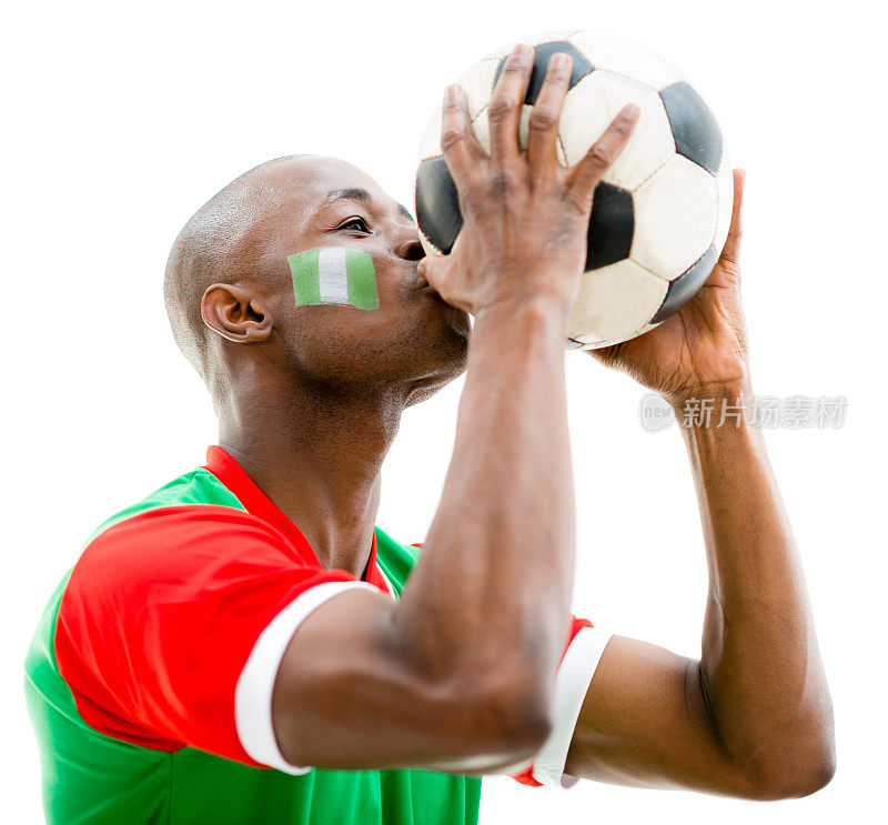 为尼日利亚加油的足球迷