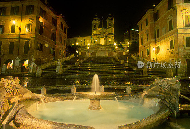 罗马，喷泉和西班牙台阶
