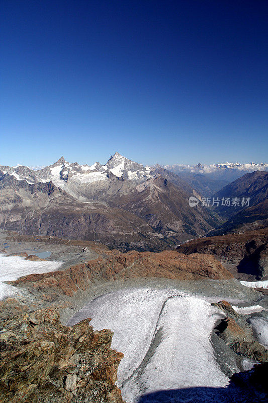 从山顶俯瞰瑞士风景