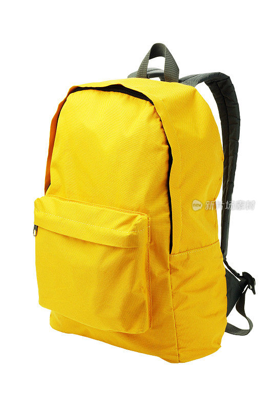 一个亮黄色的背包和白色的背包