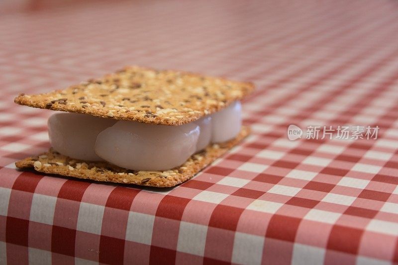 减肥食品概念，饼干上的冰块