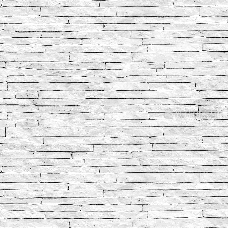 白色石板石墙-无缝纹理