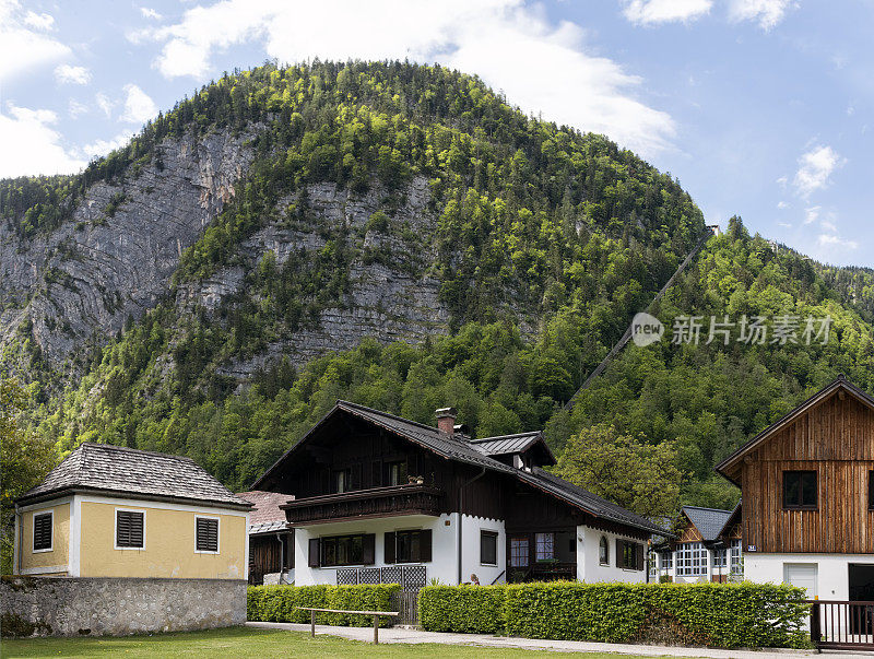 奥地利阿尔卑斯山的哈尔斯塔特村