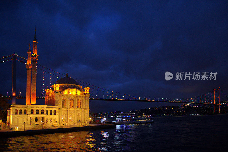 ortaköy和博斯普鲁斯大桥概览