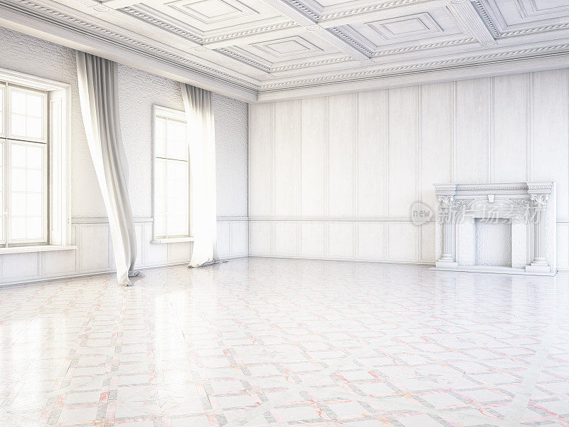 空旷的白色房间