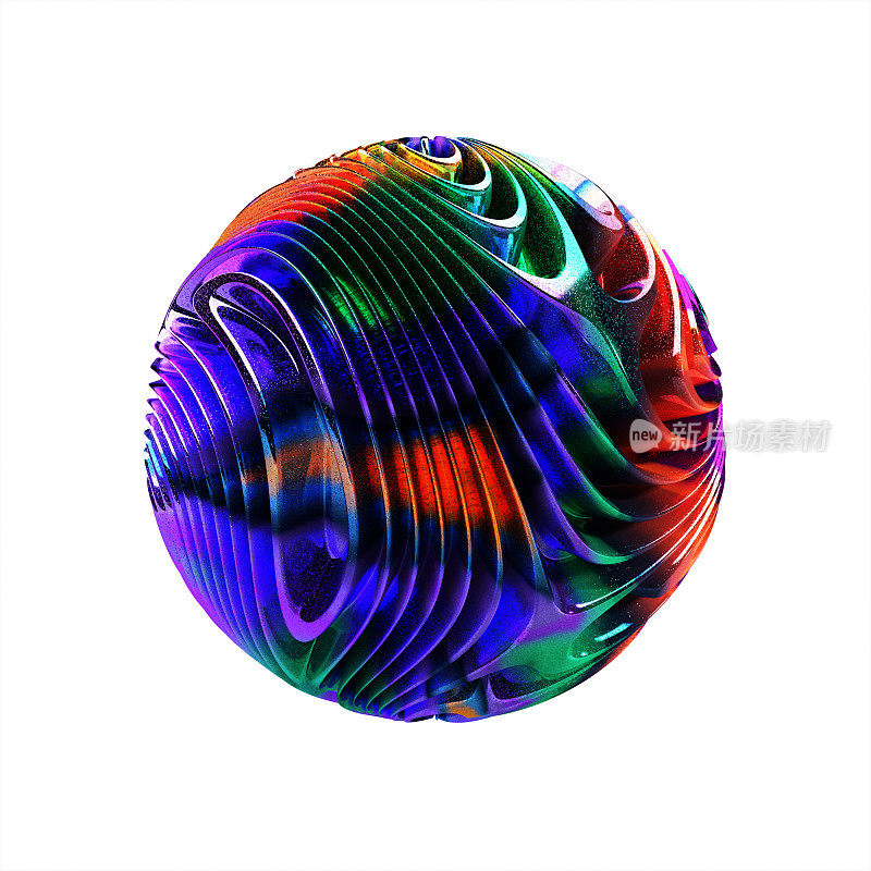 抽象球面形式3D渲染
