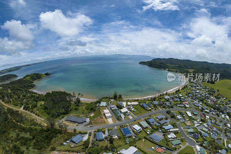 新西兰海岸线航拍全景