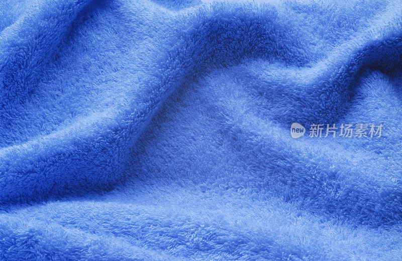 蓝色毛巾