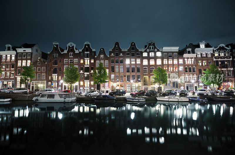 荷兰阿姆斯特丹的夜景