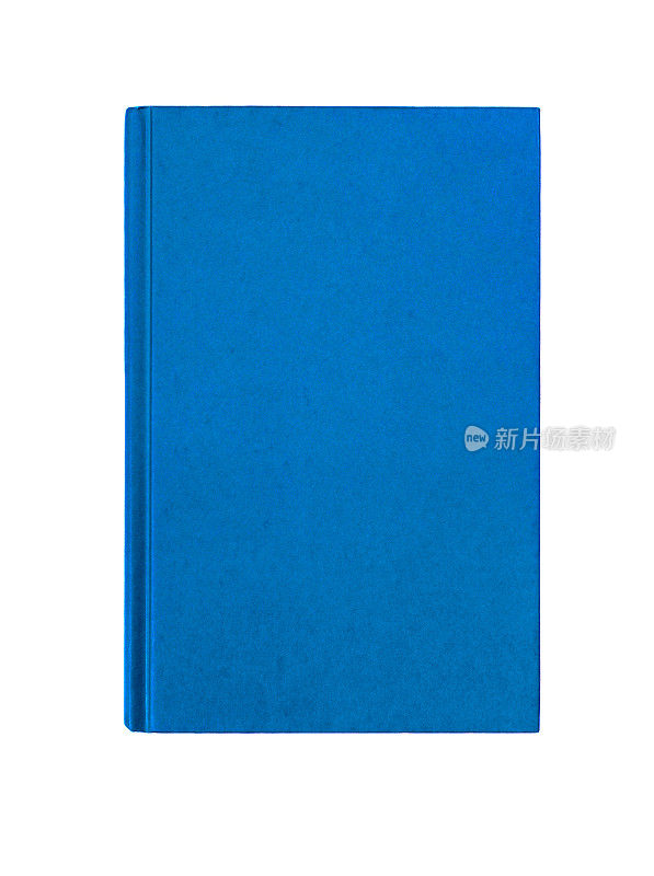 亮蓝色的素色精装书，封面竖直竖直