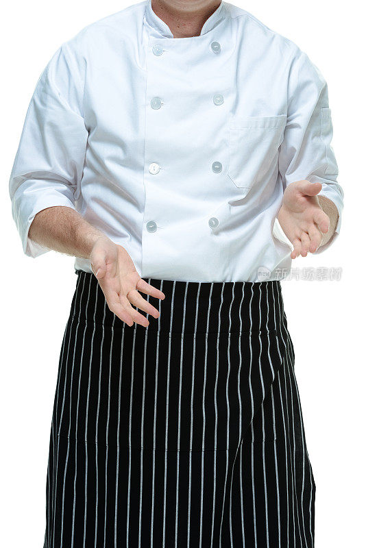厨师站着打手势